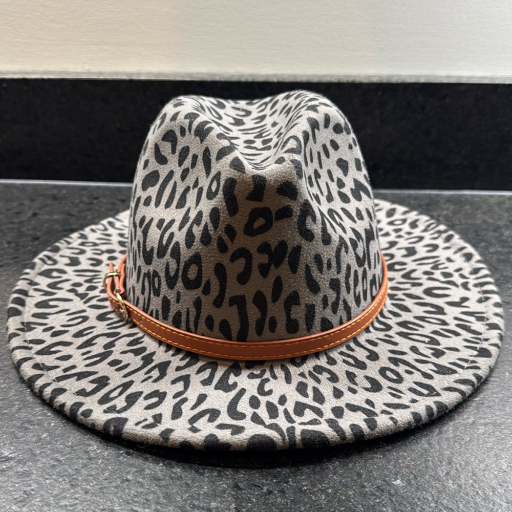 Gray & Black printed hat